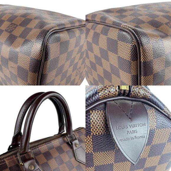 LOUIS VUITTON Brown Damier Leather Speedy 30 Bag - Picture 4 of 5
